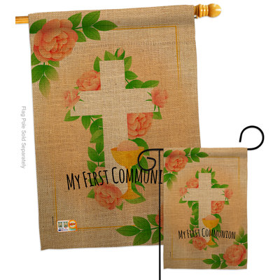 Double Sided 40'' H x 28'' W Polyester Flag Set