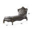 Chaise longue capitonnée en similicuir