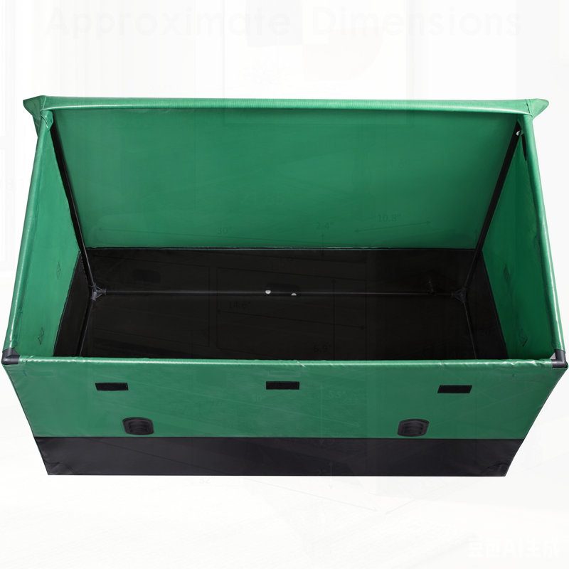 Boîte de rangement extérieure durable pour patio et terrasse, bâche imperméable en PE, idéale pour organiser et protéger vos biens