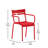 Modern Commercial Grade 2 Slat Indoor/Outdoor Steel Bar Stool-1421437018