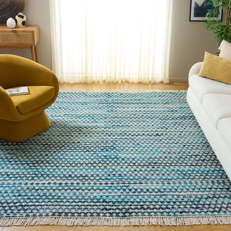 Montauk 538 Hand Woven Cotton Geometric Shapes Rug, Rectangle 8' x 10'
