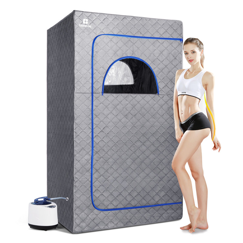 COSVALVE Portable Steam Sauna For Home | Personal Sauna Tent 31.5"x67" With XL Steamer, 9 Heat Levels, Fast Heating