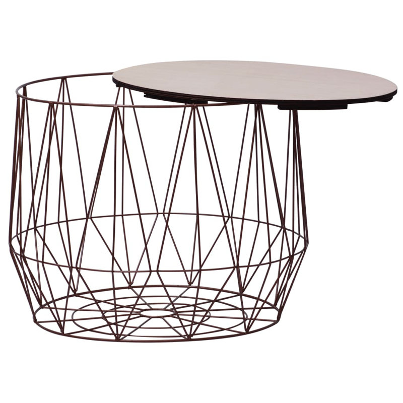 Swindle Frame 2 Nesting Tables Coffee Table with Storage, Copper