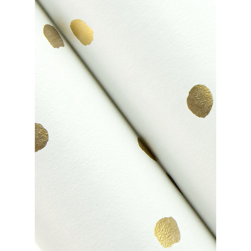 Rouleau de papier peint L 33 pi x l 20,9 po Anqunette Pixie Dots, Or
