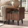 Fluted End Table with Drawer and Solid Wood Legs