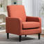 Chaise d'appoint moderne en faux lin avec structure en bois massif-1505577960
