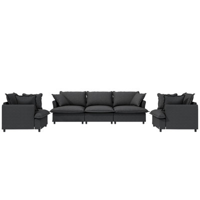 3 places et 2 fauteuils, canapé modulaire en chenille modulaire, mobilier de salon à 5 places pour différents espaces, pièces confortables et élégantes