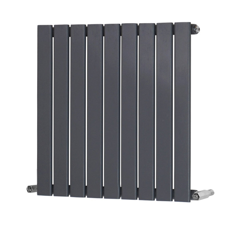 Shonta Horizontal Single Flat Panel Radiator, Anthracite, 60cm H x 61.2cm W