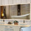 Miroir mural surdimensionné de 72 po x 32 po à DEL avec lumières, 3 modes de couleur, cadre en aluminium, miroir pleine grandeur pour la chambre à coucher et le salon, argent | Idée de cadeau