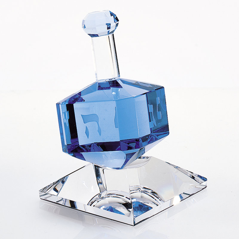 Dreidel on Stand Figurine, Blue