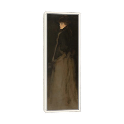 Arrangement en noir et brun, la jaquette de fourrure - reproduction d'art murale - toile encadrée