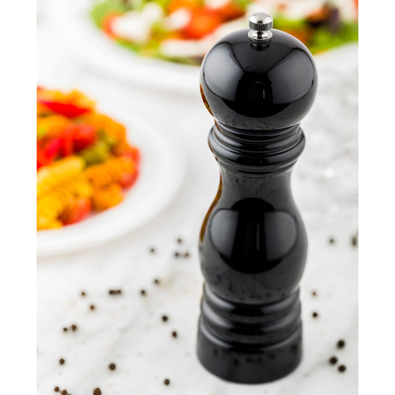 Pepper Mill, Black, 7.5" H x 2.3" W x 2.3" D