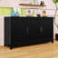 Buffet en bois avec armoire et tablettes
