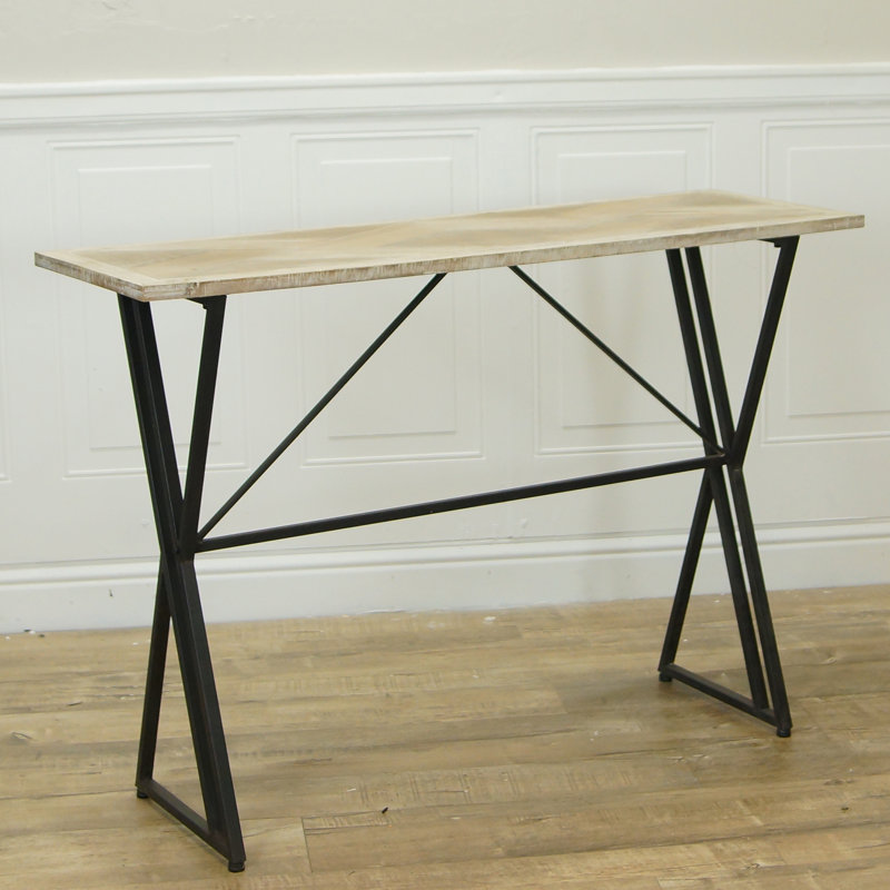 Table d'appoint géométrique noire en métal 44 po