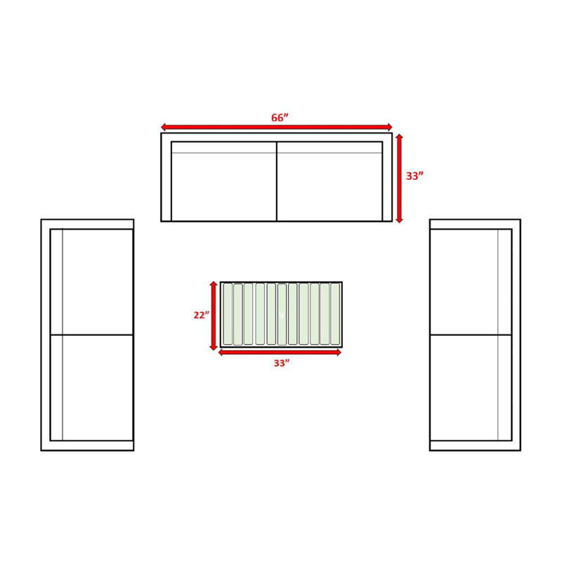 High-Density Polyethylene (HDPE) Wicker Fully Assembled 6 - Person Seating Group with Cushions