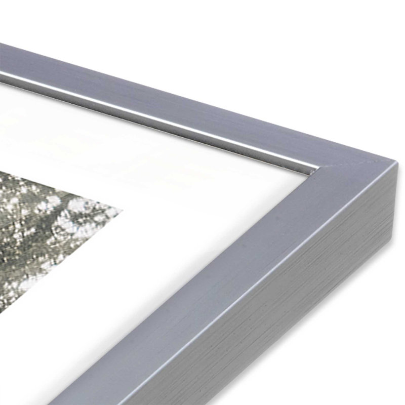 «Woodland Journey», dans un cadre,, Cadre en chrome poli, H 21,25 po x l 17,25 po x P 1,25 po