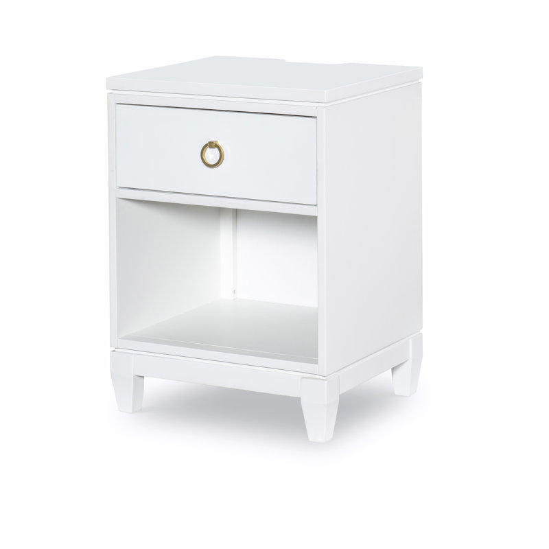 Arantxa 17'' W Solid Wood Nightstand, White