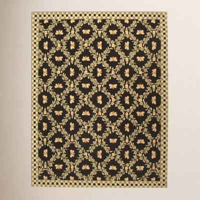 Hand-Hooked Wool Southwestern Rug