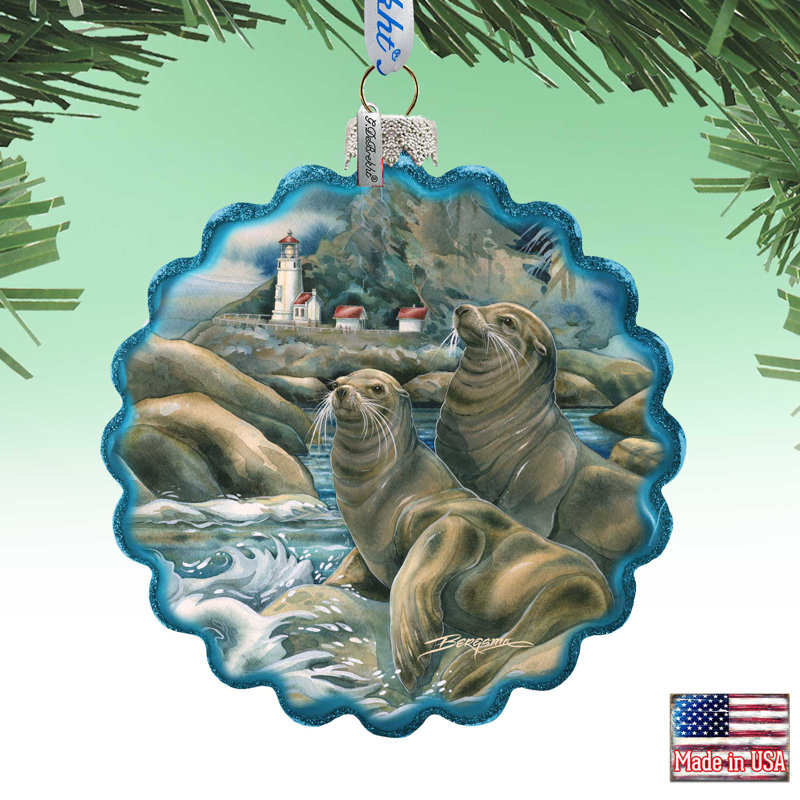 4'' Handmade Glass Animals Holiday Shaped Ornament