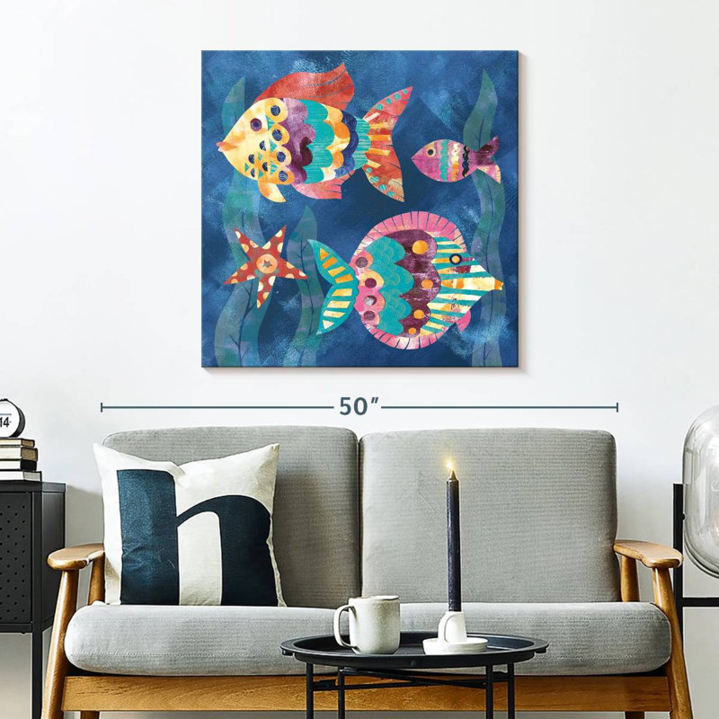 Ashelle Boho Reef Fish II, H 30 po x l 30 po