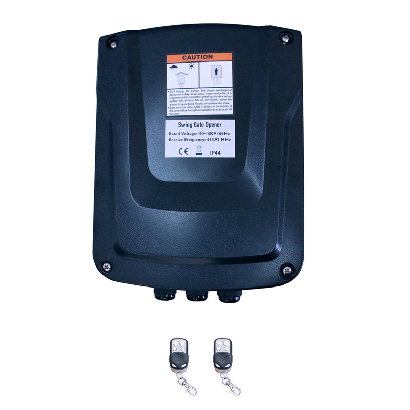 Black Control Box for Swing Gate Openers with Remotes
