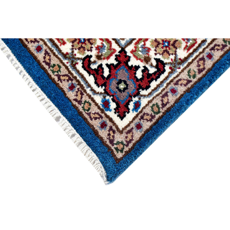 Wool Oriental Area Rug in Ivory, Runner 2'6" x 18'