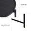 Table de bout ronde noire avec tablette imperméable pour les chambres à coucher-319185189