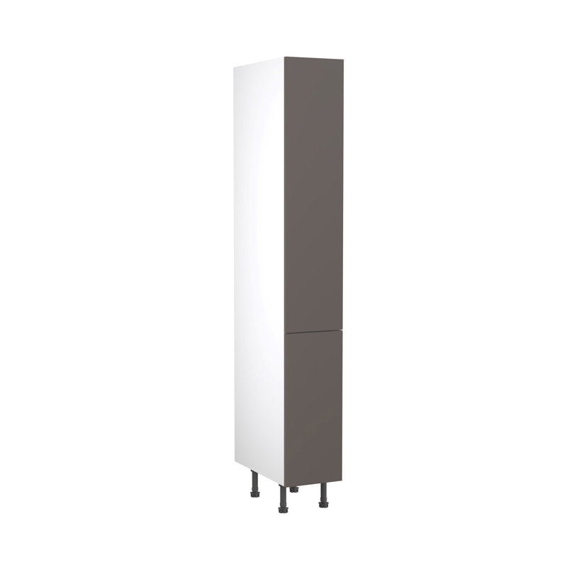 Kitchen Kit Flatpack Slab Gloss Tall Unit With Pull-Out, Graphite
