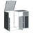 Wheelie Bin Storage for Double Bins Anthracite 56.7 x 31.9 x 44.5 in Steel Outdoor Bin Enclosure