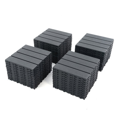 Carreaux de terrasse emboîtables en plastique 12 po x 12 po