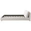 Lit plateforme tapissier très grand et très grand en tissu blanc avec tête de lit amovible-697935767