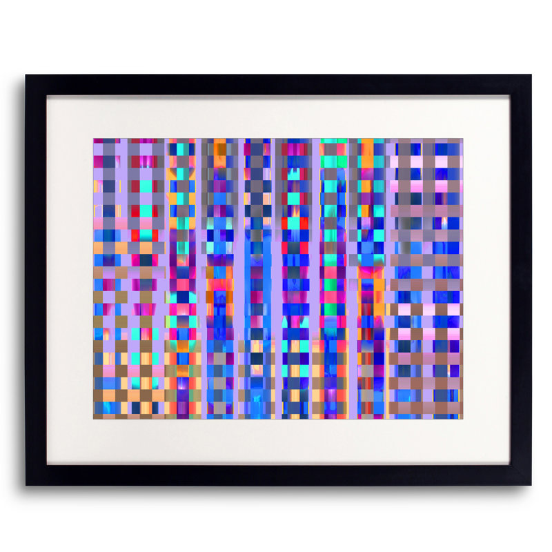 «Intrinsic Matter» par Drew Gaffney, H 25,2 po x l 31,2 po, Papier avec cadre noir