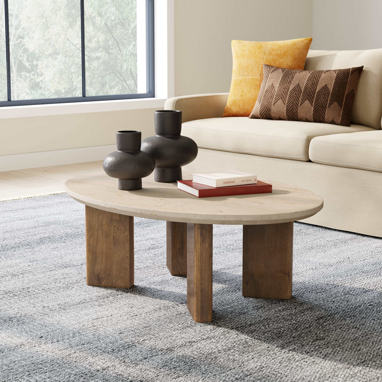 Rupani Stone Single Coffee Table