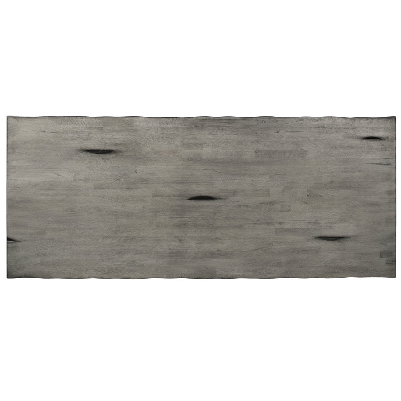 Table de salle à manger à hauteur de comptoir grise, bois massif rectangulaire, 6 options de gris, matériau en bois pour le dîner