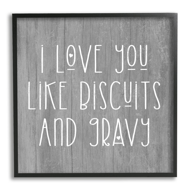 Biscuits et sauce romantique Southern Country, Giclée encadrée noir minuit, H 12 po x l 12 po x P 1,5 po