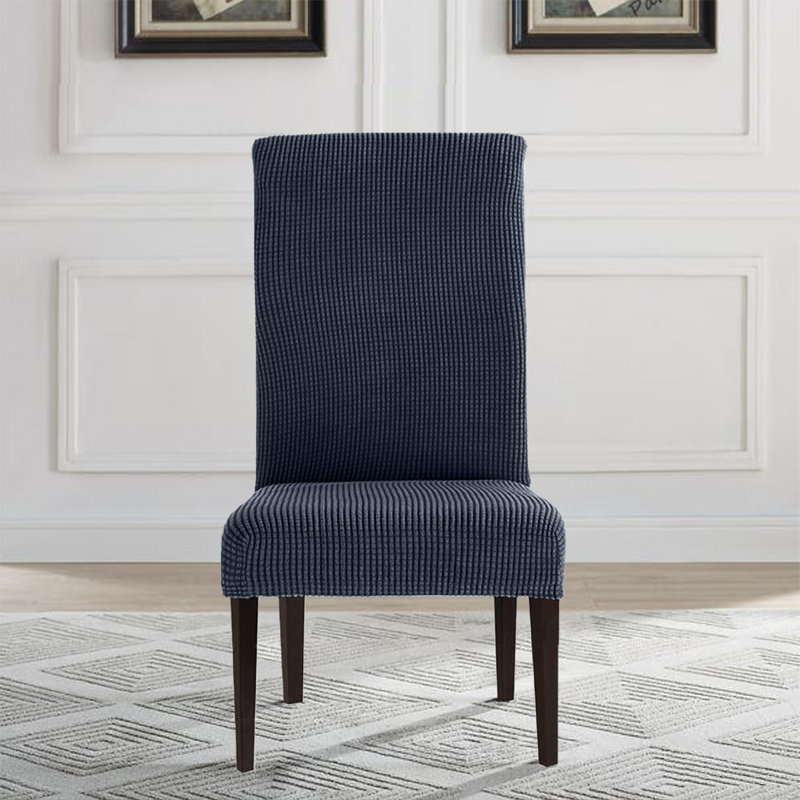 Box Cushion Dining Chair Slipcover, Navy