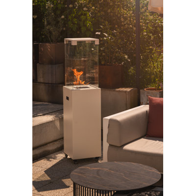Planika Faro - Portable Patio Heater - 8 KW Gas Propane Fireplace with Cover