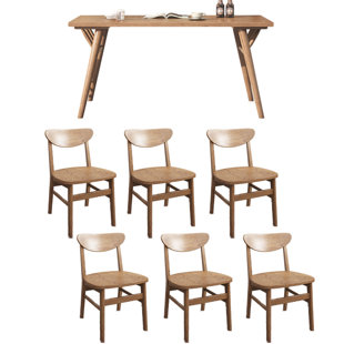 Solid wood ash modern dining table sets.
