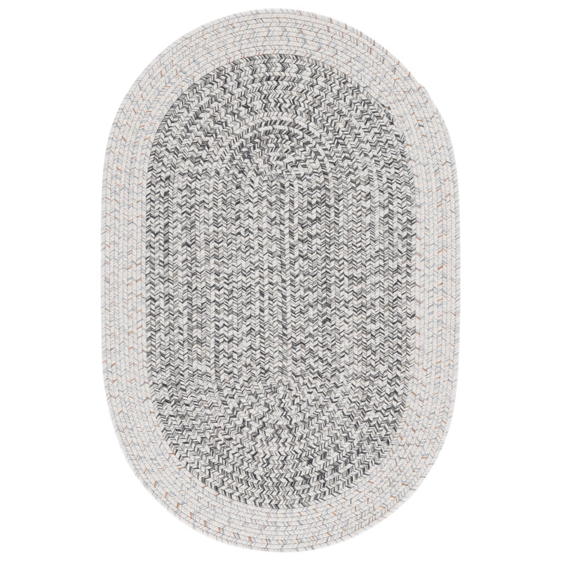 Braided 281 Hand Woven Performance Machine Washable No Pattern Rug, Oval 5' x 8'
