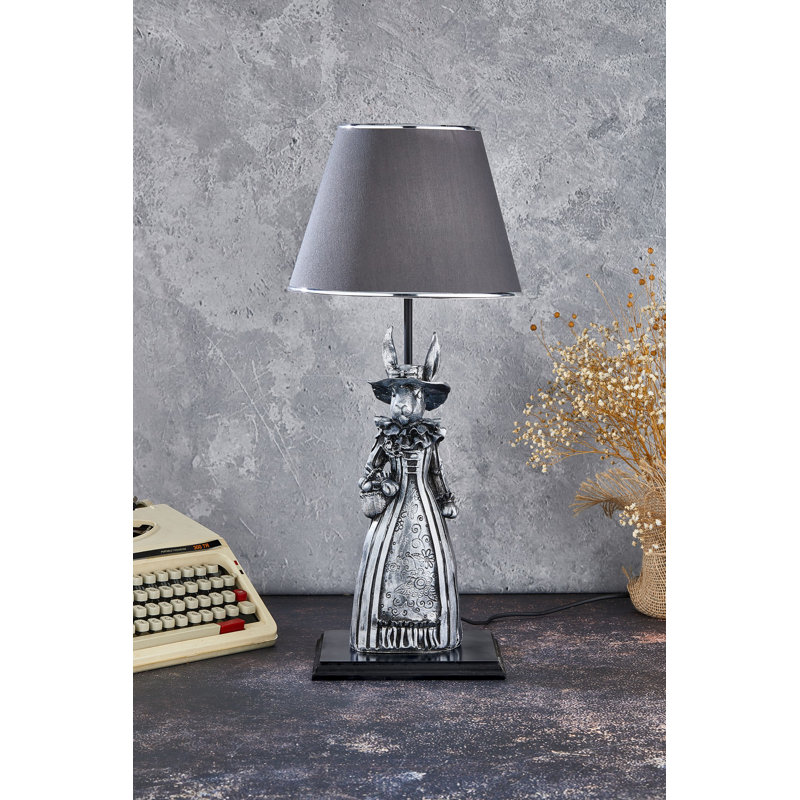 Table Lamp, Gray, Gray