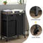 Double Laundry Hamper with Top Shelf and Storage Drawer, 2 Removable Laundry Sorter Bags-87891138