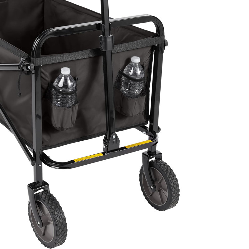 Wagon pliant pliant pour le jardin, Noir