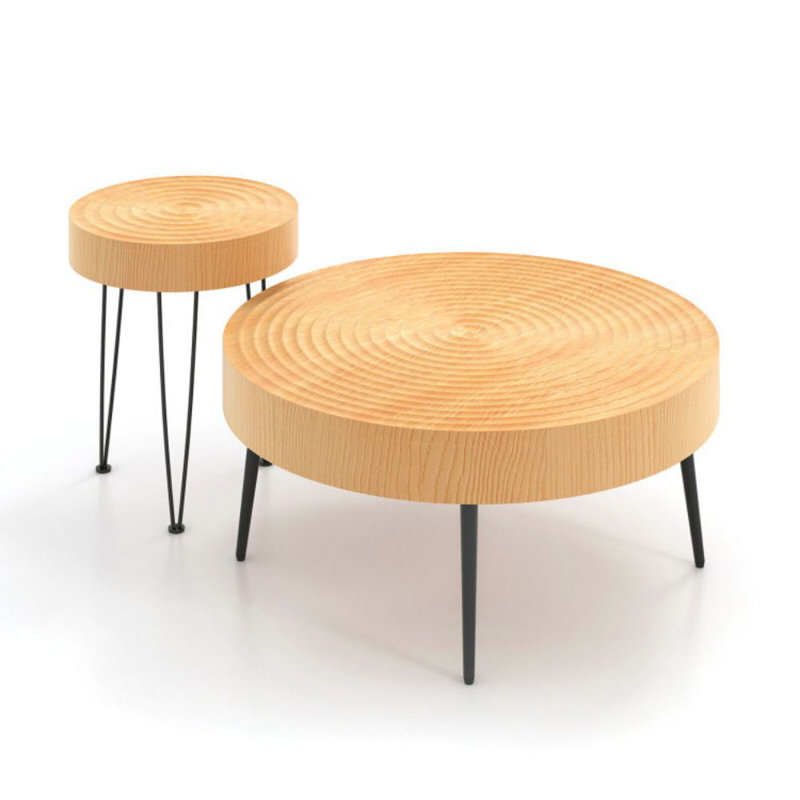 Ensemble de table de salon 2 pièces Logerov