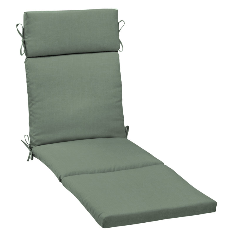ARDEN Outdoor Chaise Lounge Cushion, Moss, 2.5" H x 21" W x 42.5" D