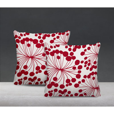 Floral Outdoor Reversible Throw Pillow