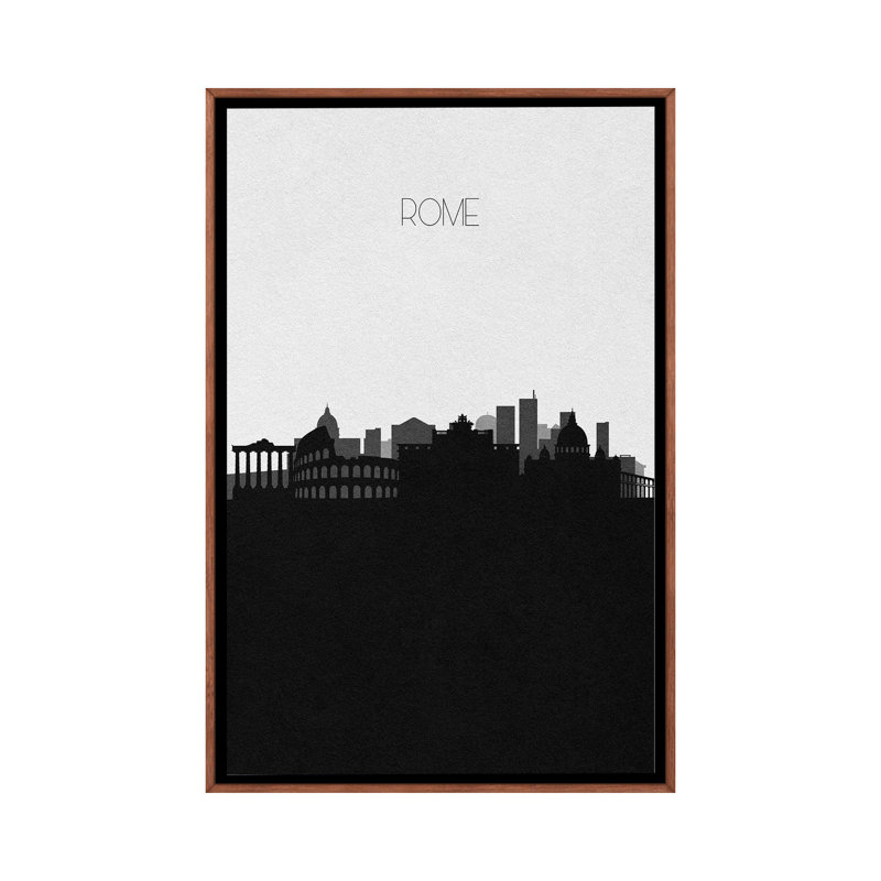 Rome, Italy City Skyline by Ayse Deniz Akerman - Print on Canvas
