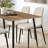 Izzat 4-Person Dining Set with 47" D Rectangular Table and Chenille Chairs -2050250206