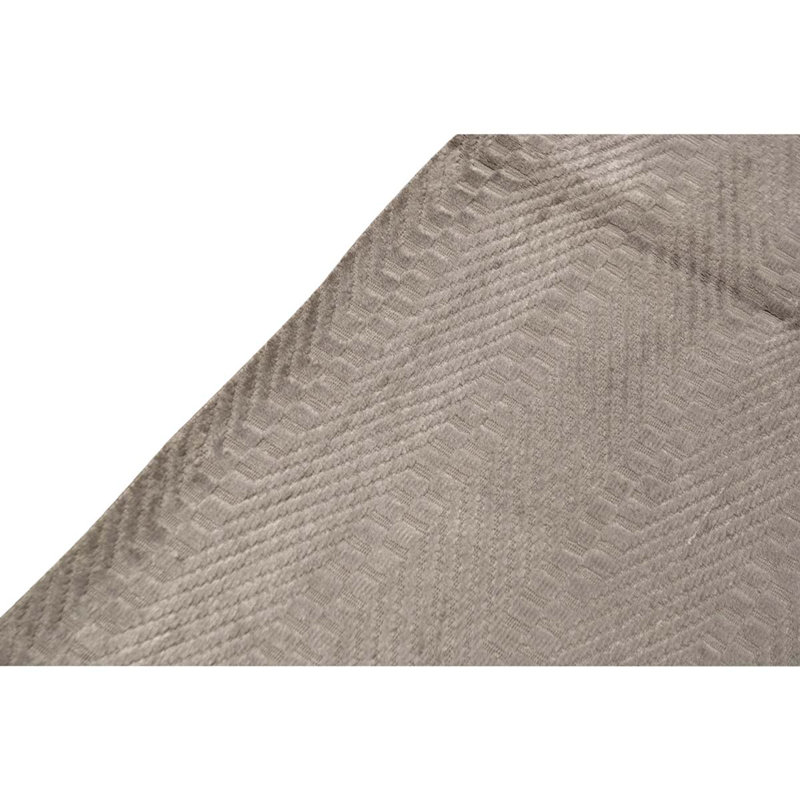 Tapis gris noué à la main de qualité unique en son genre