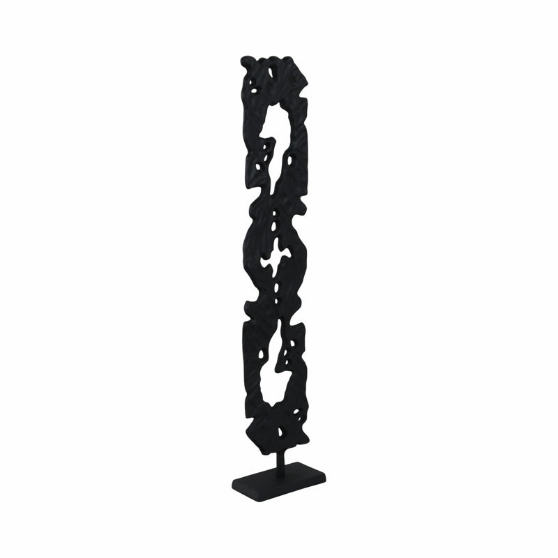 Sagebrook Home 28" Hobart Small Gold Statuary, 33" H x 7" W x 4" D, Black