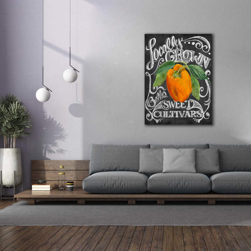 «Epic Graffiti» «Chalkboard Pepper» par Art Licensing Studio, art mural sur toile, 40 po x 54 po